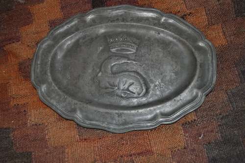 WOW!!! WOW!!! VARIDO ETAINER PEWTER SALVER DATED 1757 VALUE R2000
