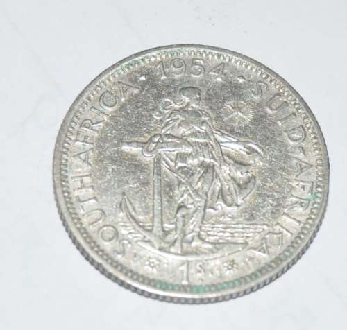 1954 ONE SHILLING SILVER 0.500