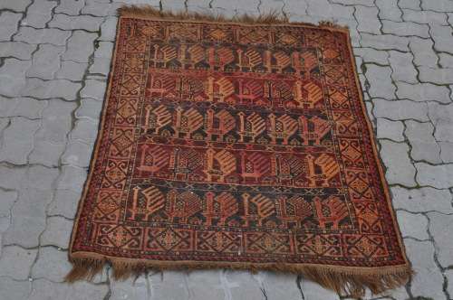 AWESOME VINTAGE PERSIAN HANDMADE CARPET 93X118CM