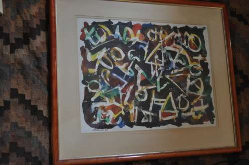 M.DIXON,1985-ORIGINAL ABSTRACT MIXED MEDIA
