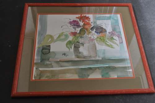 GRETIJE PRINSLOO-ORIGINAL WATERCOLOR STILL LIFE