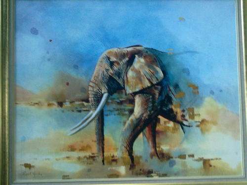 Rupert Hanley,Elefant,oil on canvas