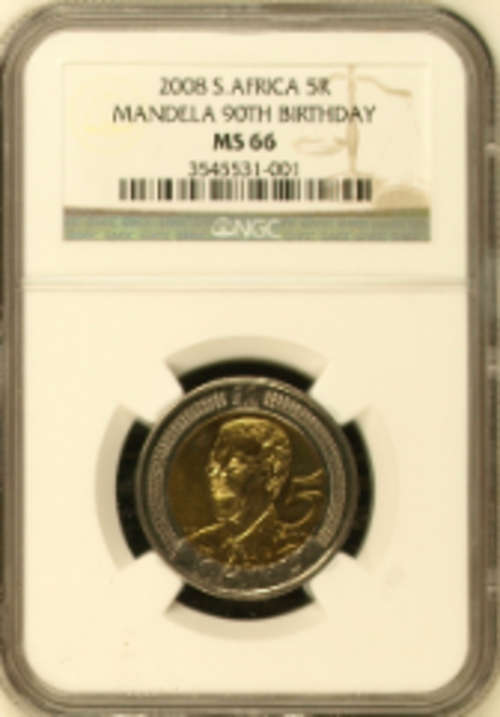 10 X MS66 - NGC GRADED - MANDELA BIRTHDAY R5 COIN - bid per coin