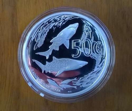2014 SA MARINE PROTECTED AREAS: 2 OZ STERLING SILVER PF 50C WITH COA IN CAPSULE AND BOX FROM SA MINT