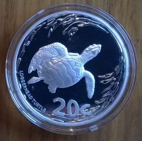 2013 SA MARINE PROTECTED AREAS: 1 OZ STERLING SILVER PF 20C WITH COA IN CAPSULE AND BOX FROM SA MINT