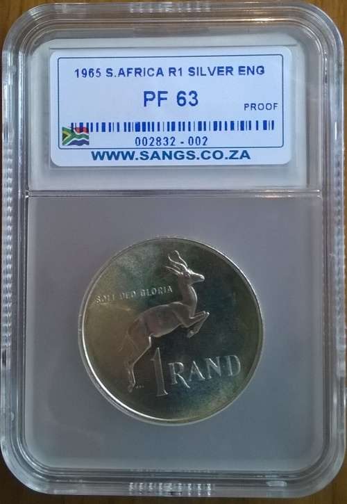 1965 RSA SILVER ENGLISH R1 SANGS SLABBED PROOF 63