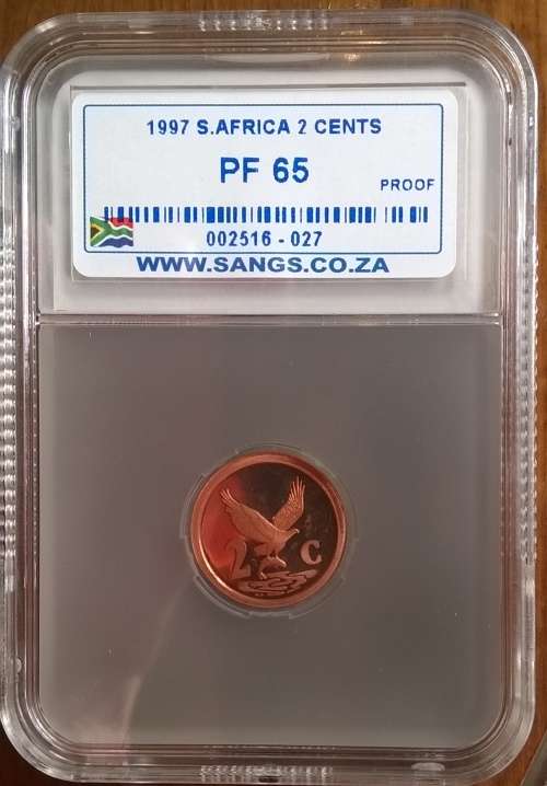 1997 RSA 2c SANGS SLABBED PROOF 65!!!! HIGH GRADE!!!