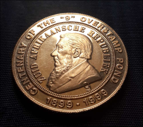 1899 - 1999 - CENTENARY OF THE "9" OVERSTAMP POND MEDALLION