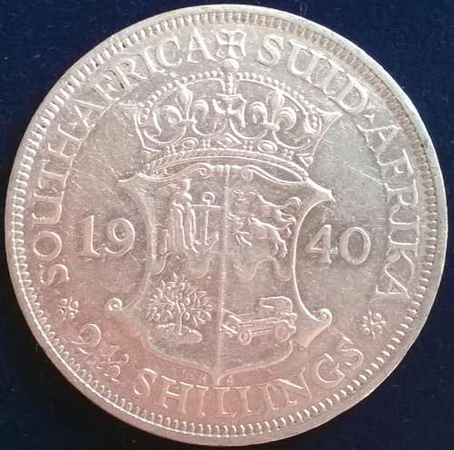1940 SILVER TWO AND A HALF SHILLINGS CIRCULATED AND UNGRADED