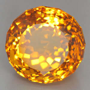 FANTASTIC GOLDEN PORTUGESE ROUND CUT CITRINE - 20.90 ct