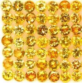 BEAUTIFUL YELLOW SAPPHIRE 2.7mm ROUND FACETS - 58 pieces available