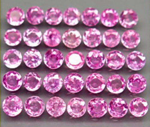 AWESOME PINK SAPPHIRES - 35 x 2.5mm PIECES AVAILABLE