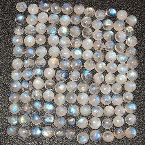 140 NATURAL ROUND CABOCHON MOONSTONES SOLD INDIVIDUALLY
