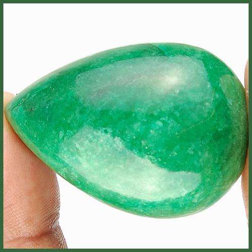 NATURAL MINED PEAR FACET EMERALD CABOCHON ***64.00ct*** BRAZIL