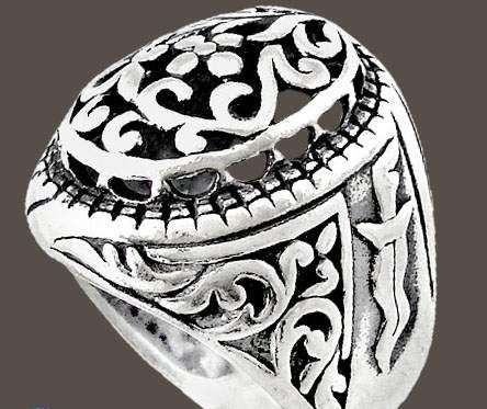 INDONESIAN BALI CIRCLE 925 STERLING SILVER RING SIZE 6 1/2