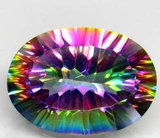 NATURAL RAINBOW MYSTIC QUARTZ. OVAL CUT & 4.00cts ***BRAZIL***