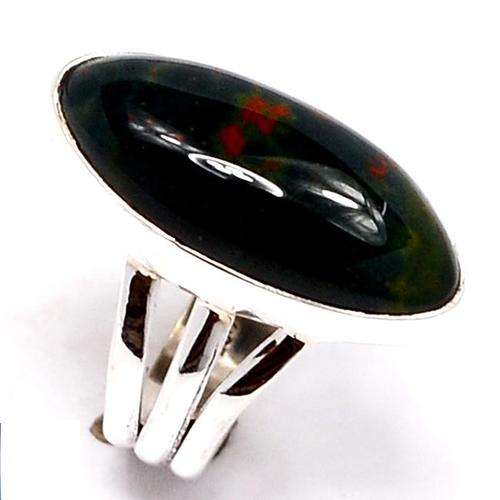 BLOOD STONE .925 STERLING SILVER RING SIZE 5.5