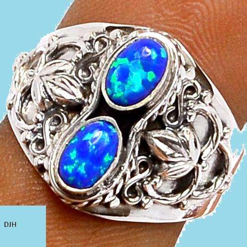 AMAZING FIRE OPAL .925 STERLING SILVER RING SIZE 8