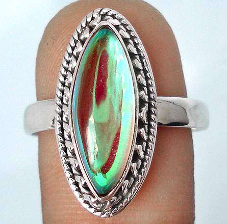 WHITE BLING TOPAZ MARQUISE .925 STERLING SILVER RING SIZE 9