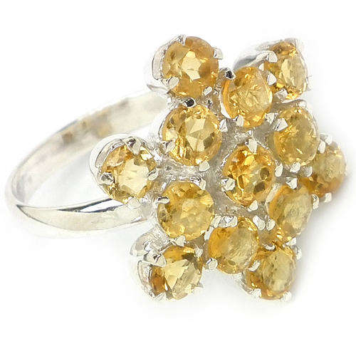 STUNNING CITRINE .925 STERLING SILVER RING SIZE 7