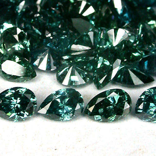 NATURAL PEAR CUT BLUE DIAMONDS  2.3  x 1.5 mm EACH