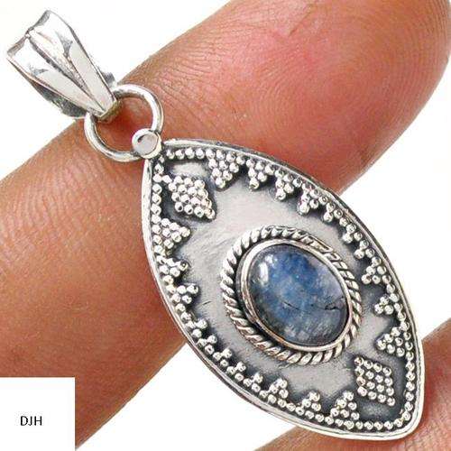 NATURAL TANZANITE .925 STERLING SILVER PENDANT