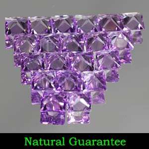 Top Purple Princess Cut Amethyst LOT *** URUGUAY***