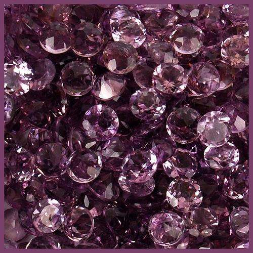 100 SPARKLING ROUND CUT NATURAL AMETHYST SOLD INDIVIDUALLY