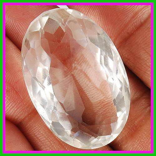 63.00 cts NATURAL EARTH MINED OVAL CUT WHITE QUARTZ
