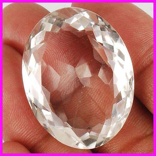 32.00cts NATURAL EARTH MINED OVAL CUT WHITE QUARTZ