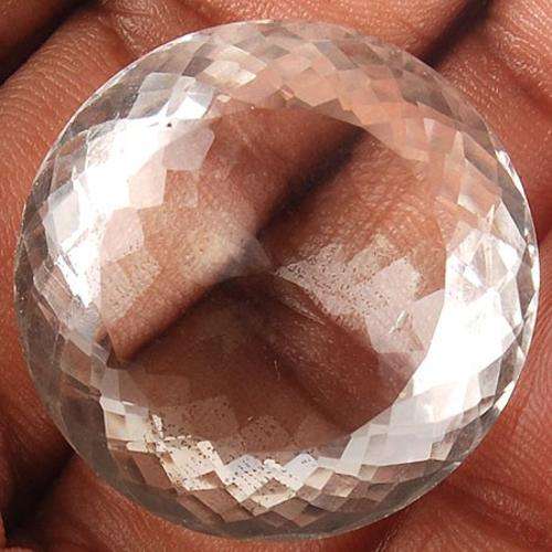 ABSOLUTELY GORGEOUS 100% NATURAL UNTREATED WHITE ROUND CUT QUARTZ-90.00cts