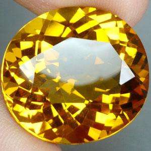 GLISTENING GOLDEN YELLOW 12.10ct Oval CUT CITRINE