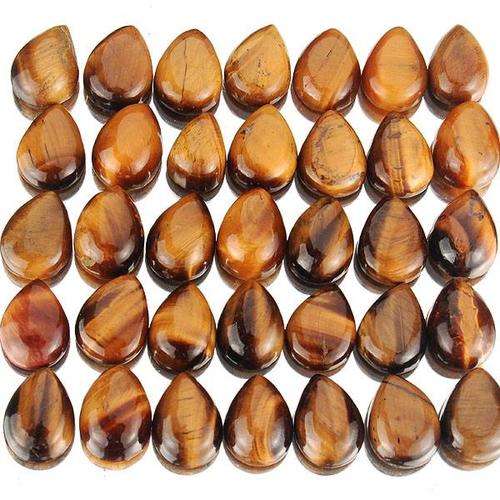 288 CTS/35 PCS UNTREATED NATURAL TIGER EYE GEMSTONES 14MM-16MM PEARS