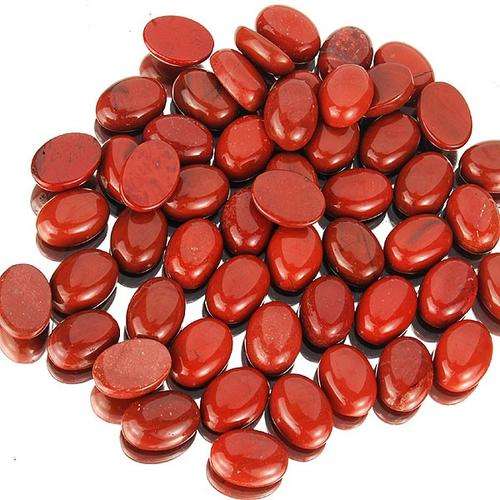 52 UNTREATED NATURAL RED JASPER OVAL CABOCHON GEMSTONES SOLD INDIVIDUALLY