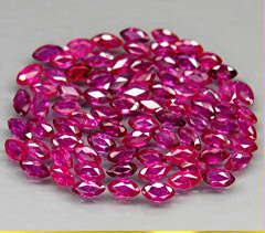 49 PIECES RUBY MARQUISE CUT LOT- NO GLASS FILL ***MADAGASCAR