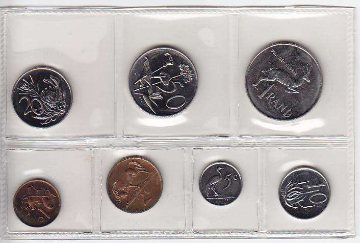 1986 RSA Uncirculated mint pack (7 coin set)