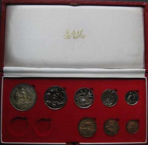 ***1973 - SA LONG PROOF SET IN ORIGINAL SA MINT BOX - NO GOLD - MINTAGE  6850***