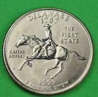 1999-D BU Mint State( DELAWARE) Statehood US Quarter Dollar