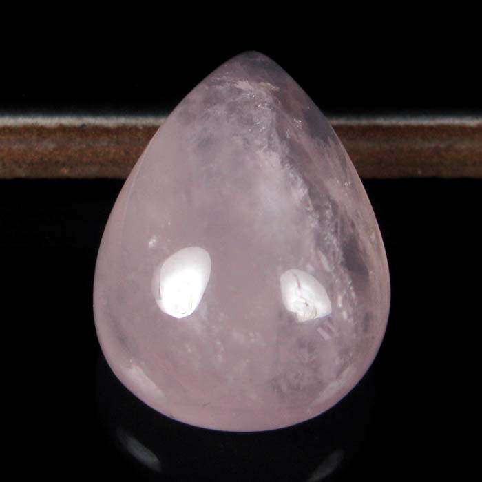25.45cts. 100% GENUINE BRAZILIAN SOFT ROSE QUARTZ GEMSTONE PEAR CAB UNTREATED