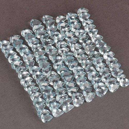 50 PIECES BREATHTAKING UNHEATED NATURAL SANTA MARIA BLUE  AQUAMARINES  SOLD INDIVIDUALLY
