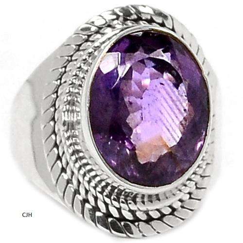 AMETHYST QUARTZ .925 STERLING SILVER RING SIZE 7