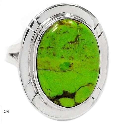 AUSTRALIAN GESPEITE .925 STERLING SILVER RING SIZE 7
