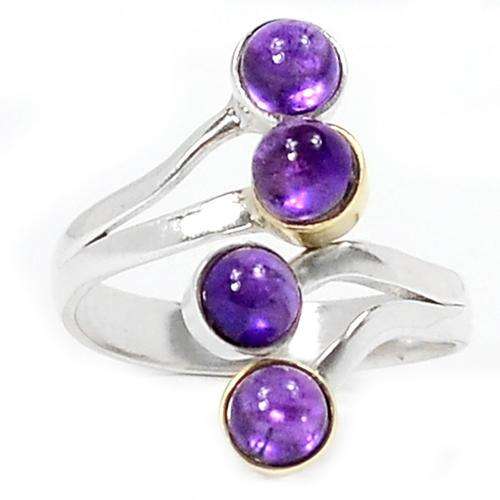 AMETHYST .925 STERLING SILVER RING SIZE 8 5/8
