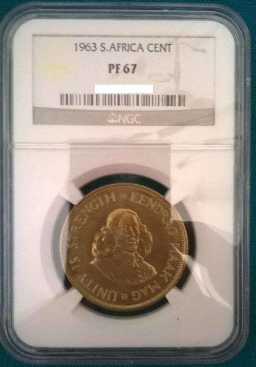 1963 1 CENT NGC GRADED PROOF 67- SECOND BEST! 13/34 COINS GRADED BY THE NGC