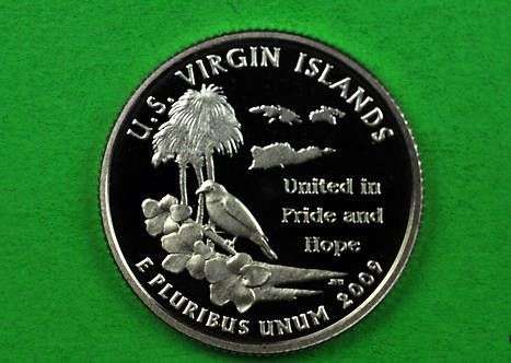 2009 SILVER GEM Proof (Virgin Islands) US Quarter(90% SILVER)