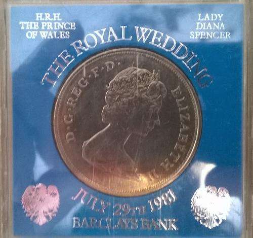 1981 Prince Charles and Lady Diana Royal Wedding Crown in Perspex holder