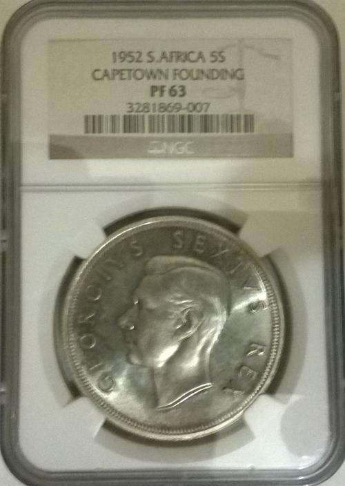 1952 5 SHILLINGS NGC SLABBED PROOF 63- 6/289 COINS GRADED IN THIS GRADE!!