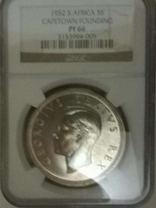 1952 5 SHILLINGS NGC SLABBED PROOF 66- SECOND FINEST GRADE AT THE NGC!