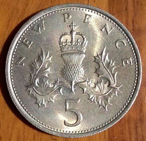 GREAT BRITAIN 1969 UNCURCULATED 5 NEW PENCE