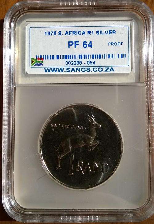1976 RSA SILVER R1 SANGS GRADED PROOF 64